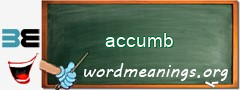 WordMeaning blackboard for accumb